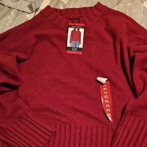 GAP Women's Rich Red Crewneck Sweater